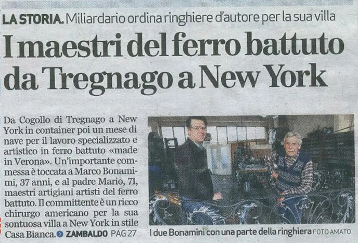 Dicono di noi: da Tregnago a New York